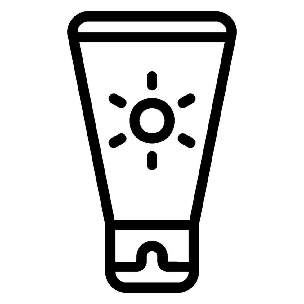 sunscreen line icon vector
