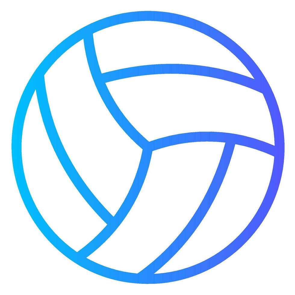 volleyball gradient icon vector