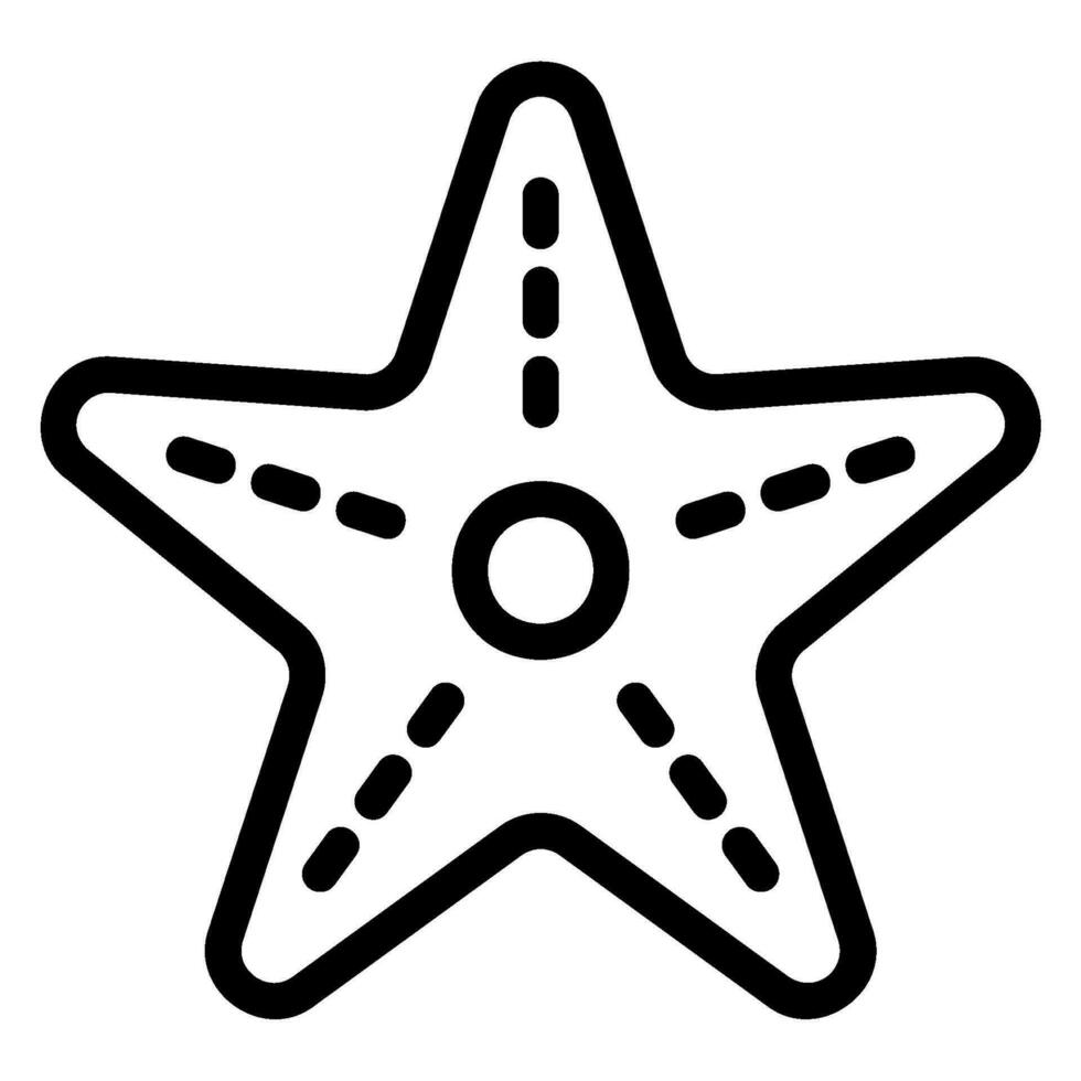starfish line icon vector