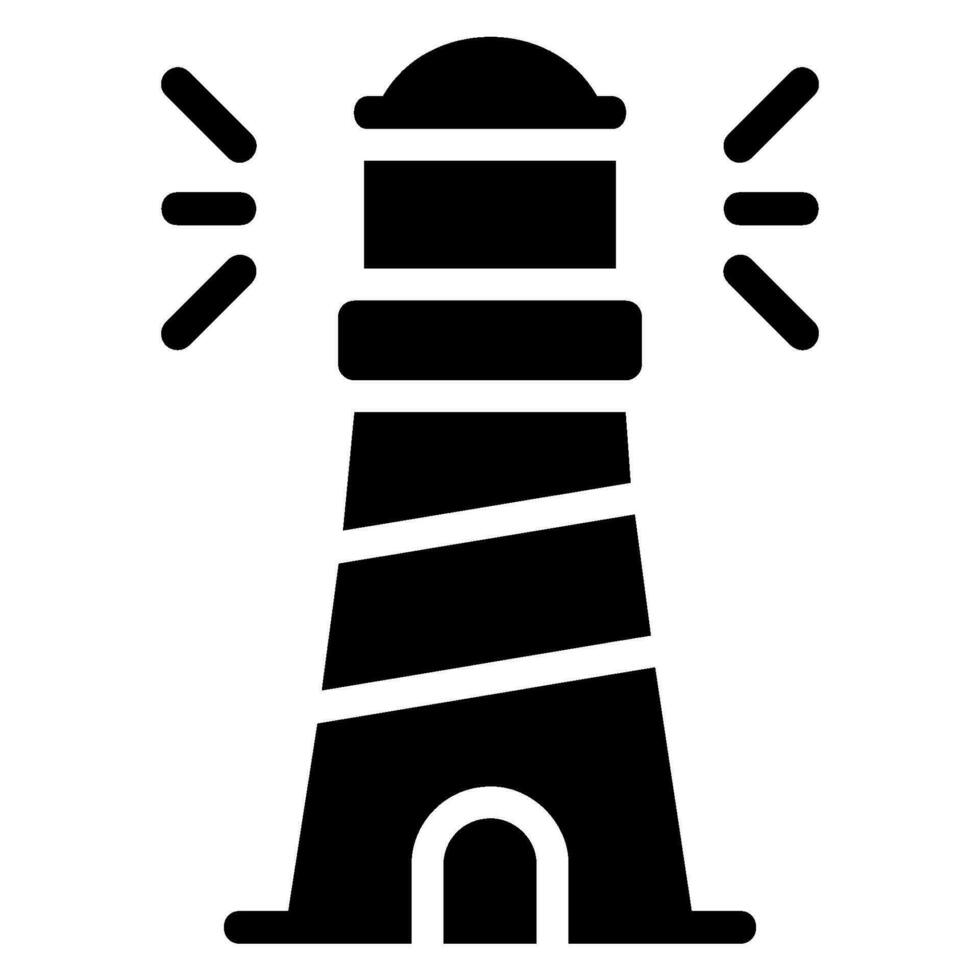 lighthouse glyph icon vector