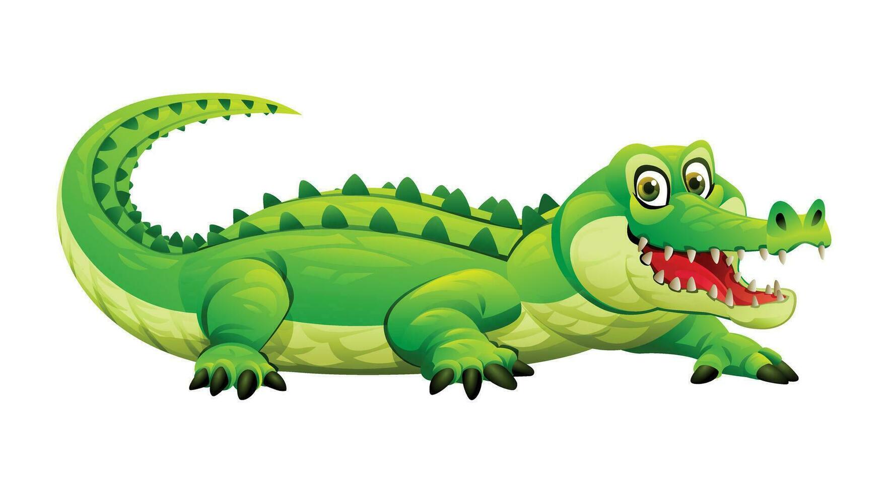 Crocodile cartoon illustration isolated on white background vector