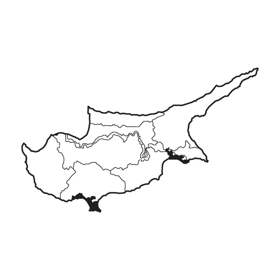Chipre mapa icono vector