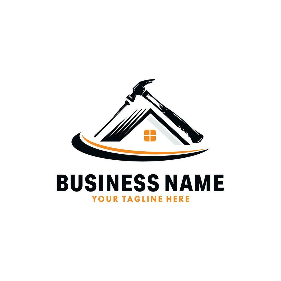 Home building with Carpentry logo design vector
