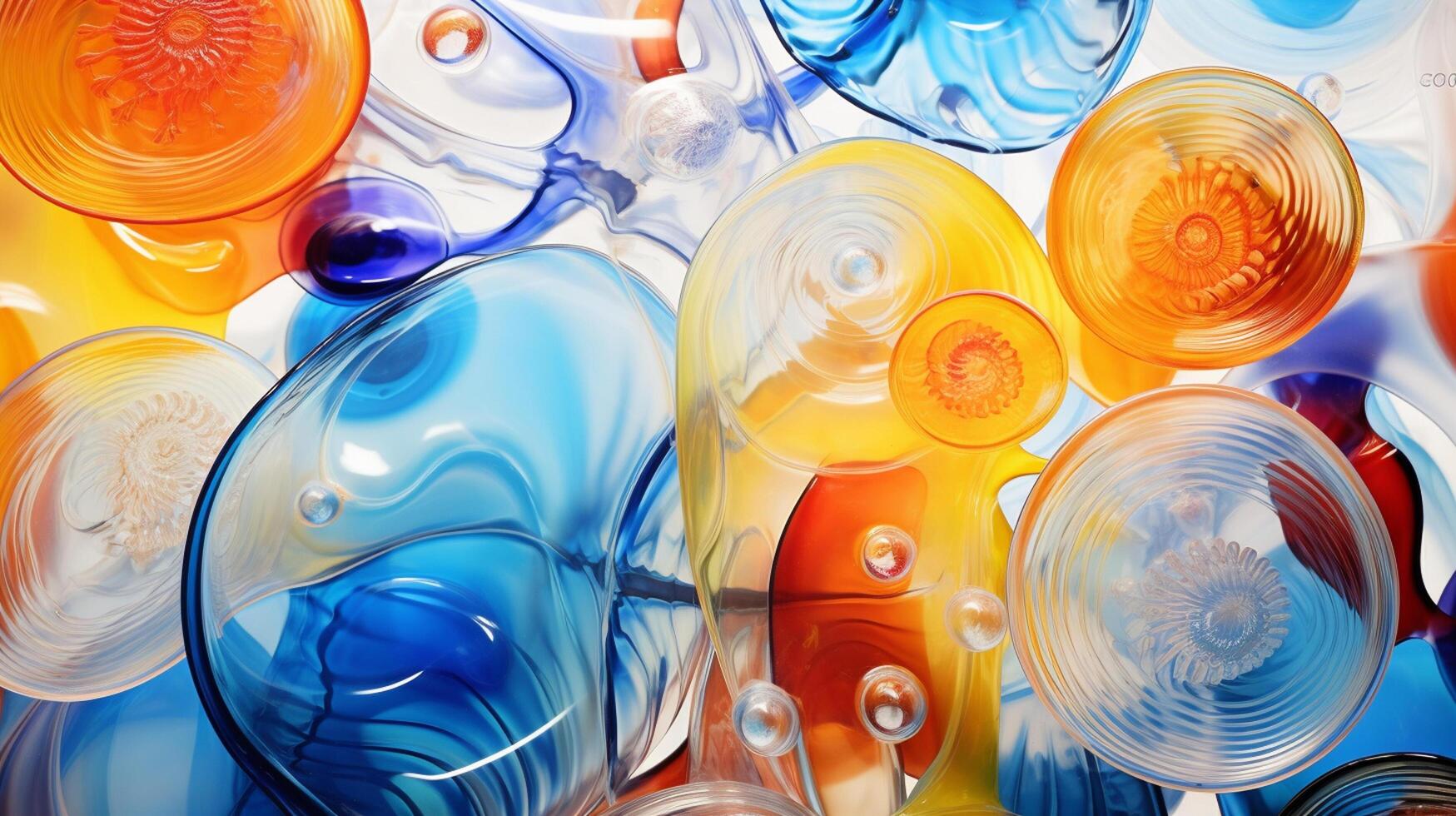 AI Generative Abstract Glassblowing Art texture background photo