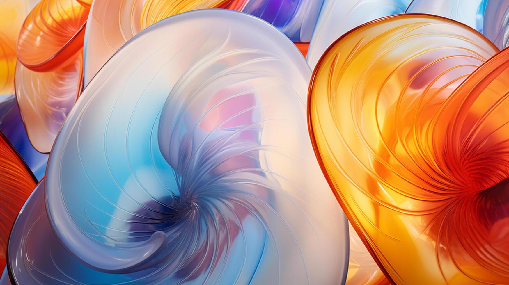 AI Generative Abstract Glassblowing Art texture background photo