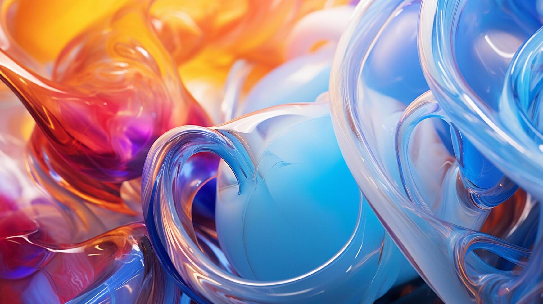 AI Generative Abstract Glassblowing Art texture background photo