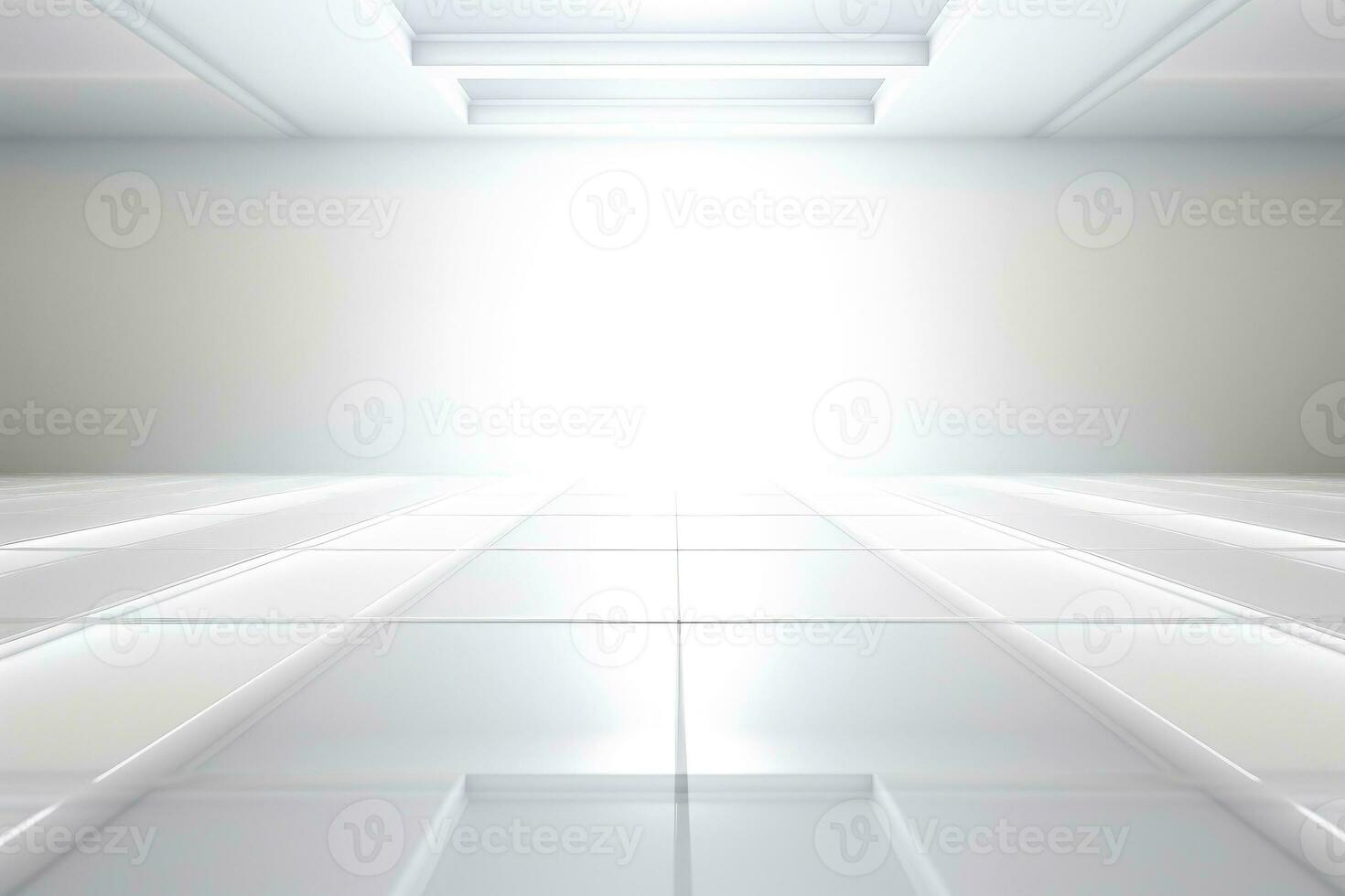 AI generated Abstract futuristic architecture background, Minimal technology white backdrop, Generative AI photo