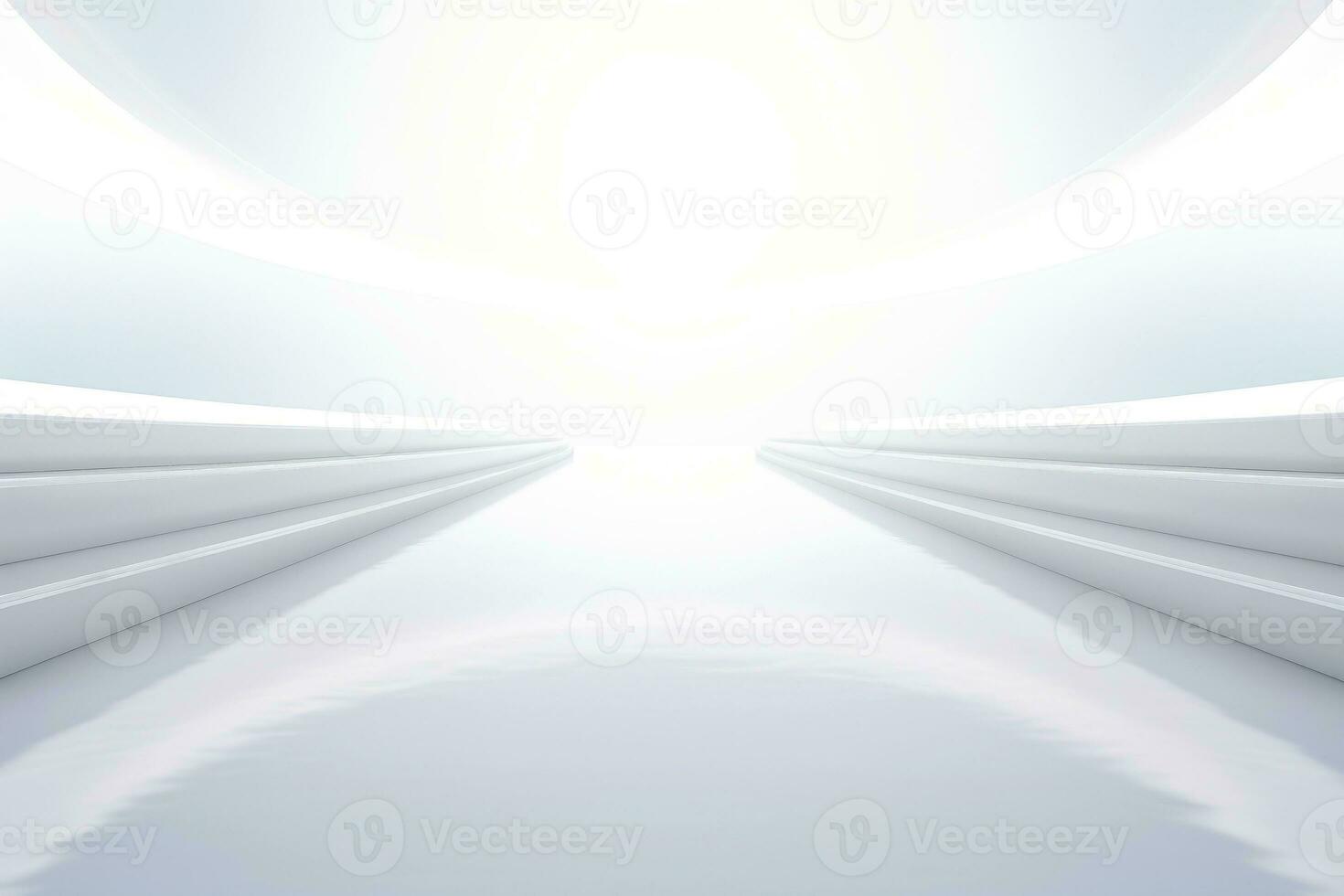 AI generated Abstract futuristic architecture background, Minimal technology white backdrop, Generative AI photo