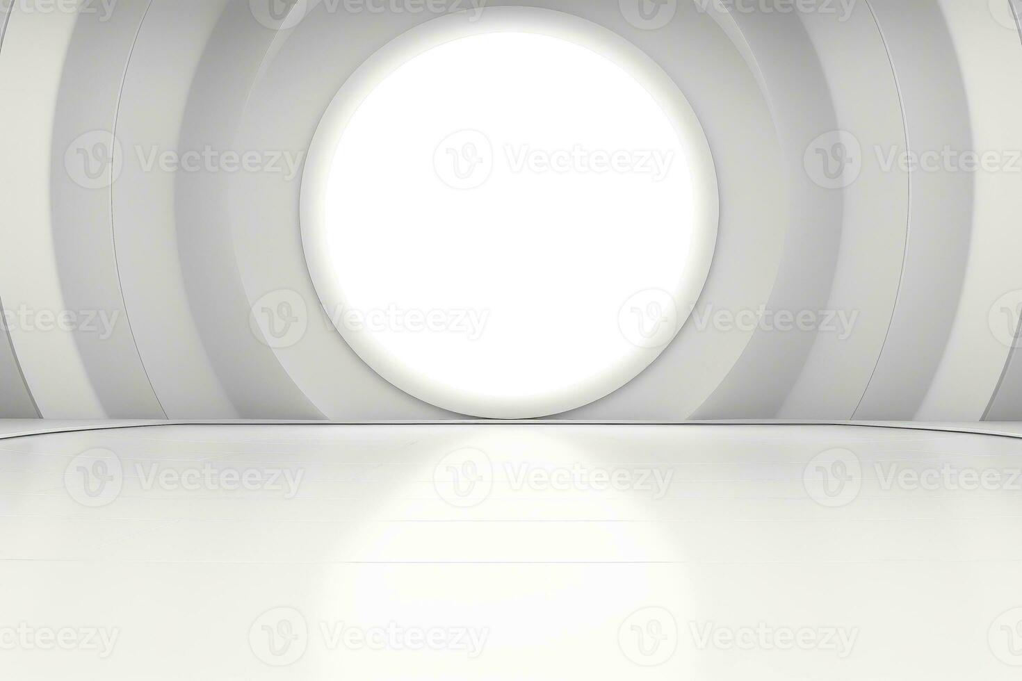 AI generated Abstract futuristic architecture background, Minimal technology white backdrop, Generative AI photo
