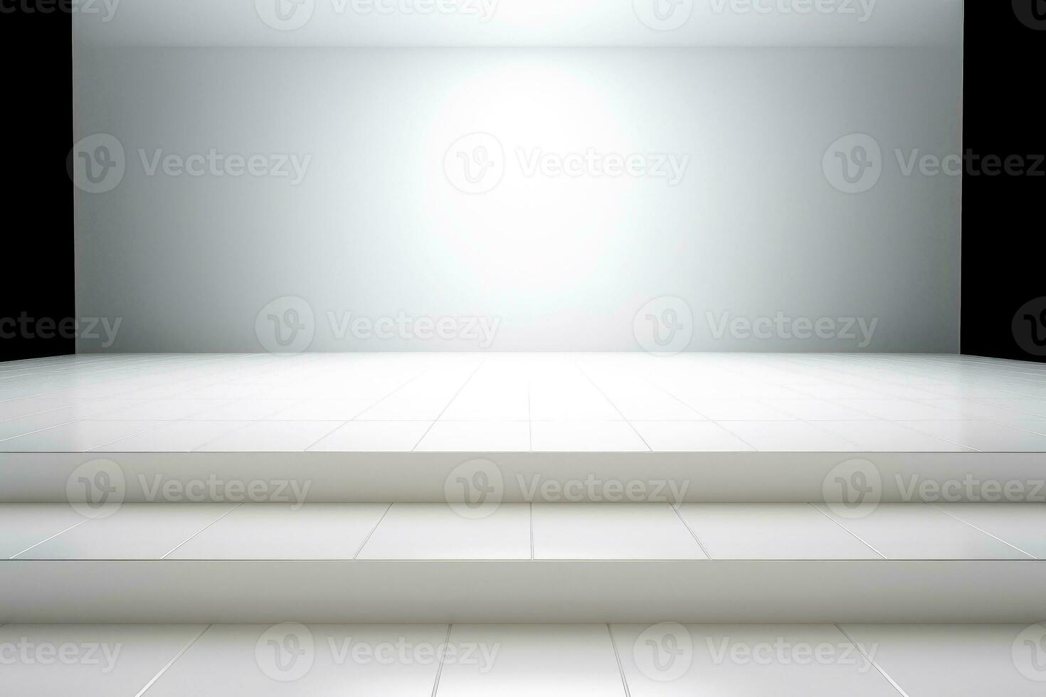 AI generated Abstract futuristic architecture background, Minimal technology white backdrop, Generative AI photo