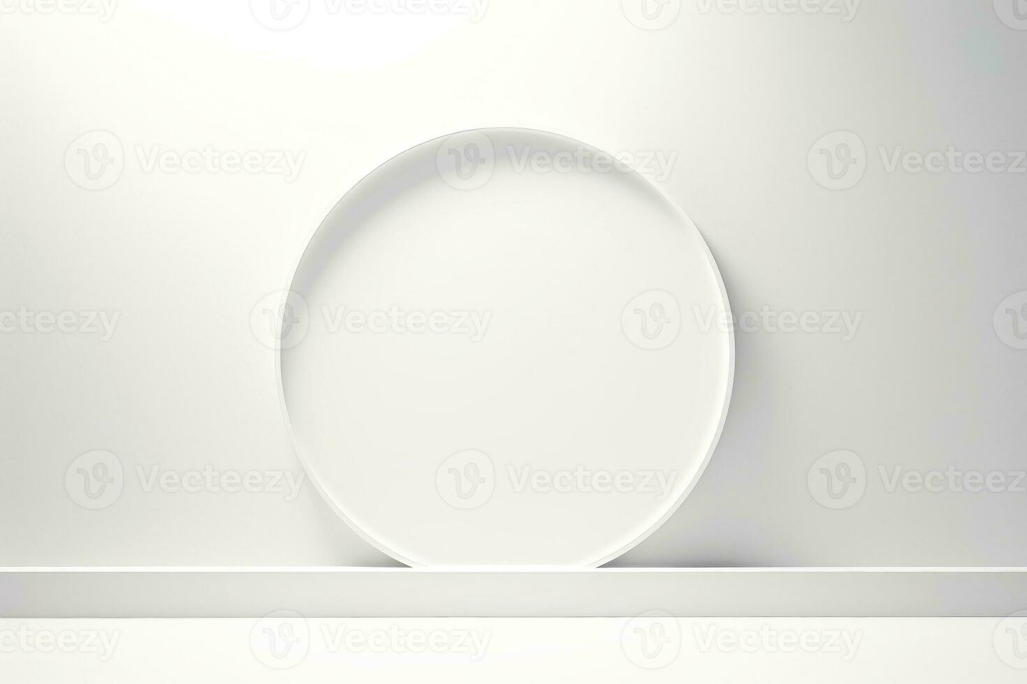 AI generated Abstract futuristic architecture background, Minimal technology white backdrop, Generative AI photo