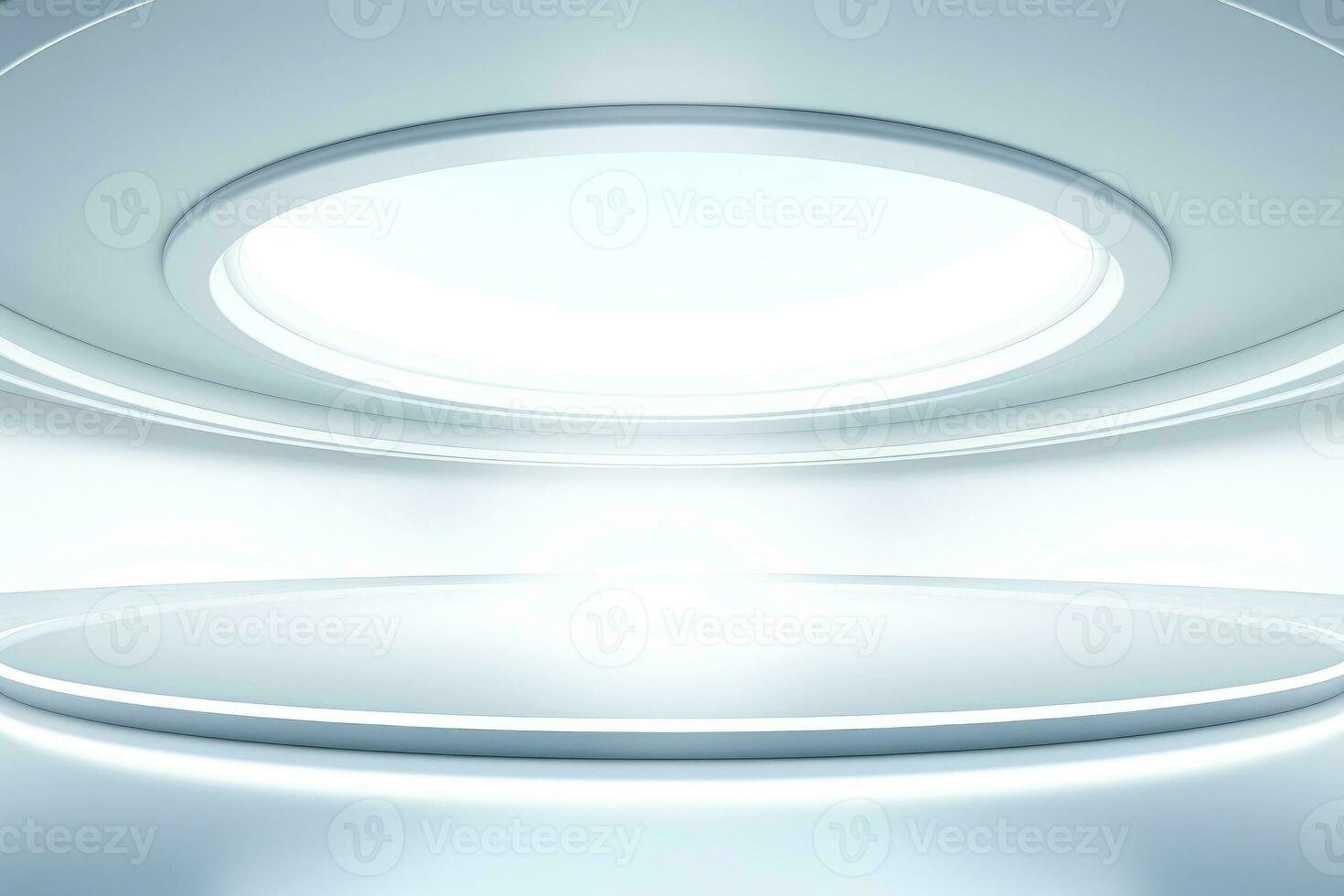 AI generated Abstract futuristic architecture background, Minimal technology white backdrop, Generative AI photo