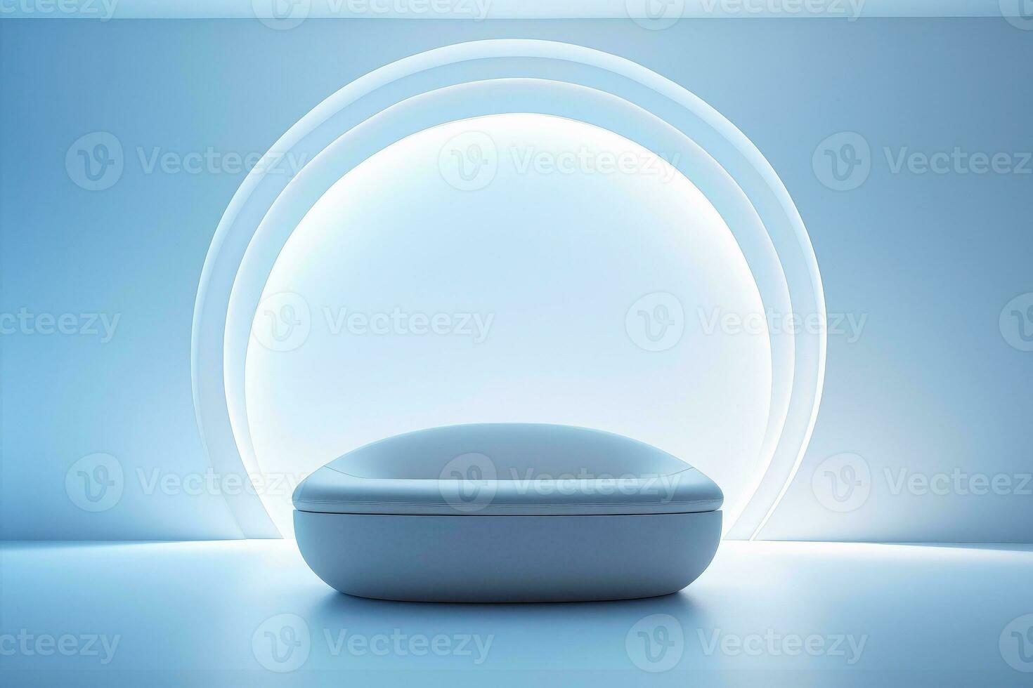 AI generated Abstract futuristic architecture background, Minimal technology white backdrop, Generative AI photo
