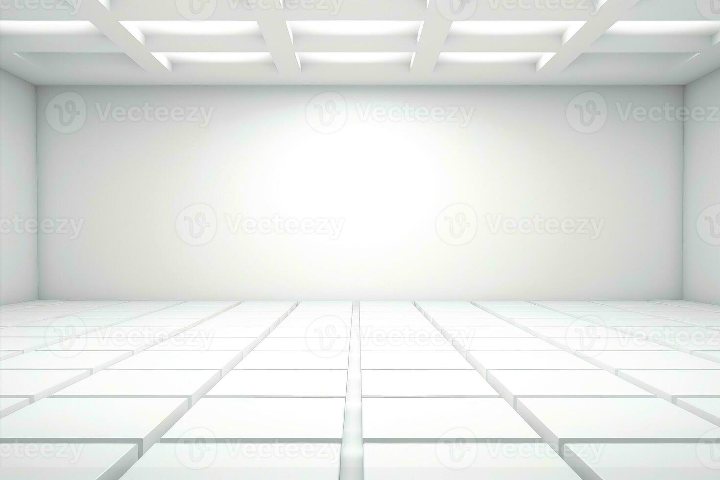 AI generated Abstract futuristic architecture background, Minimal technology white backdrop, Generative AI photo