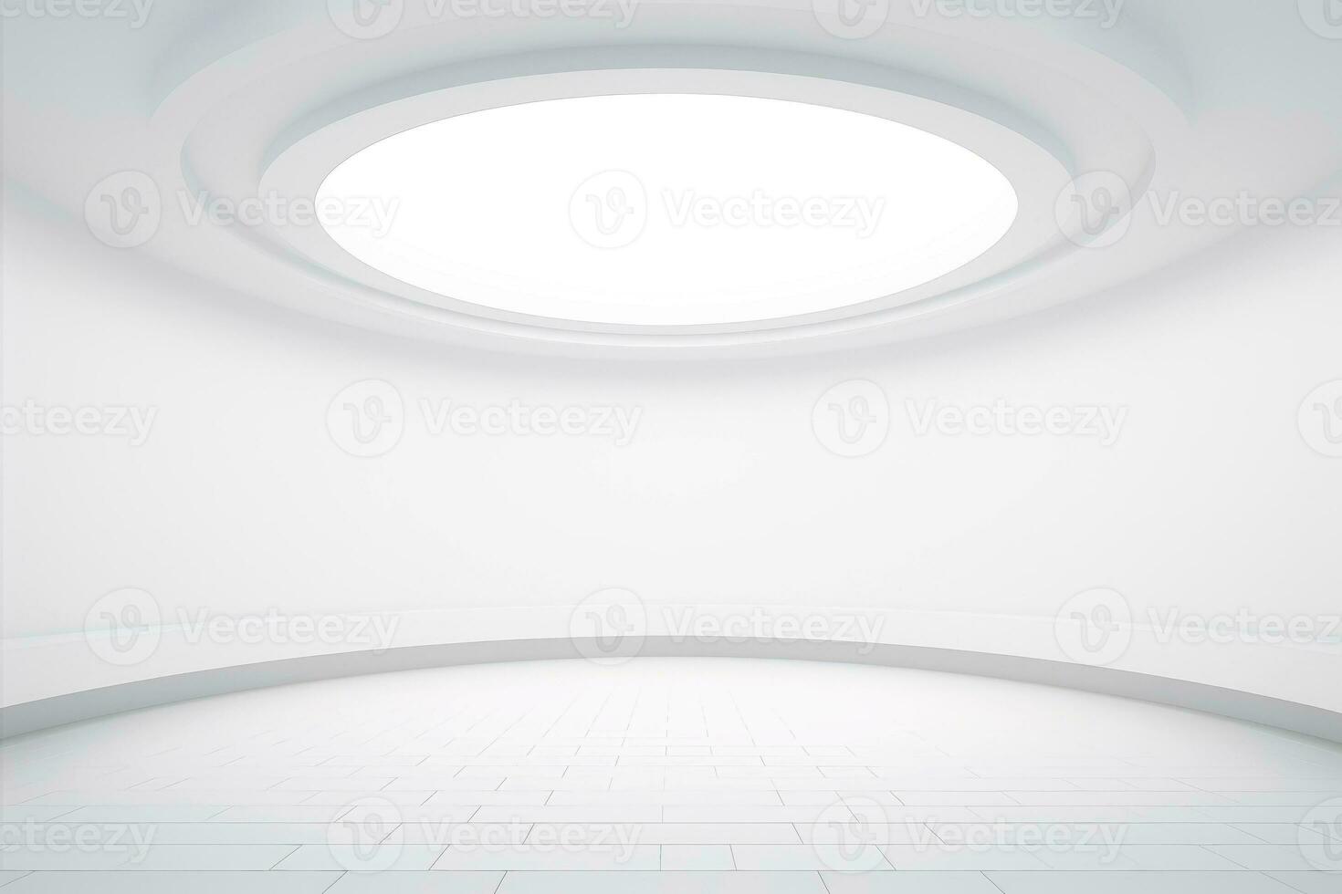 AI generated Abstract futuristic architecture background, Minimal technology white backdrop, Generative AI photo