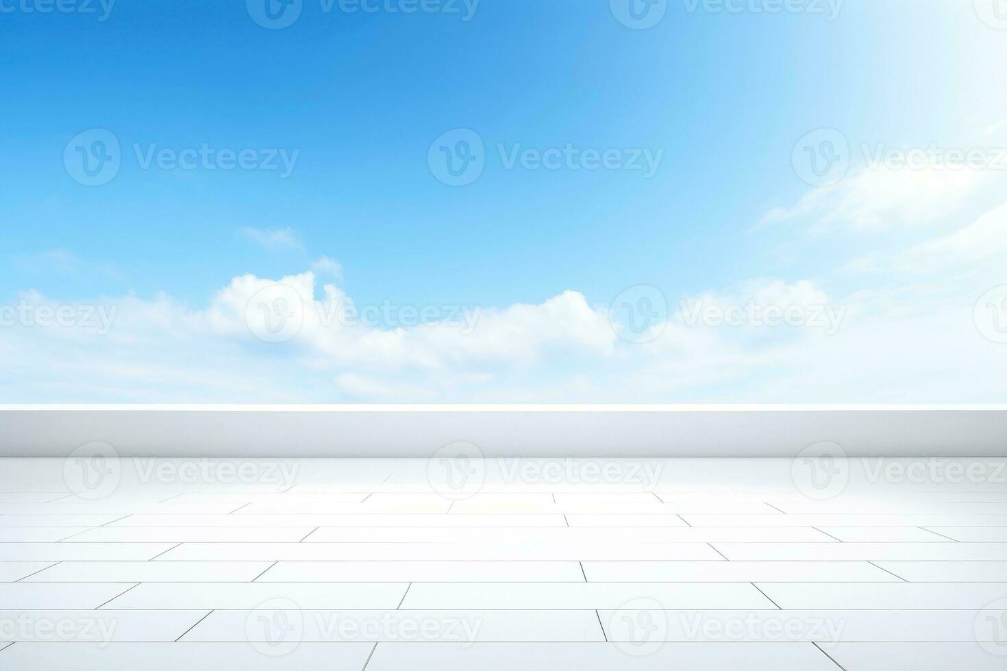 AI generated Abstract futuristic architecture background, Minimal technology white backdrop, Generative AI photo