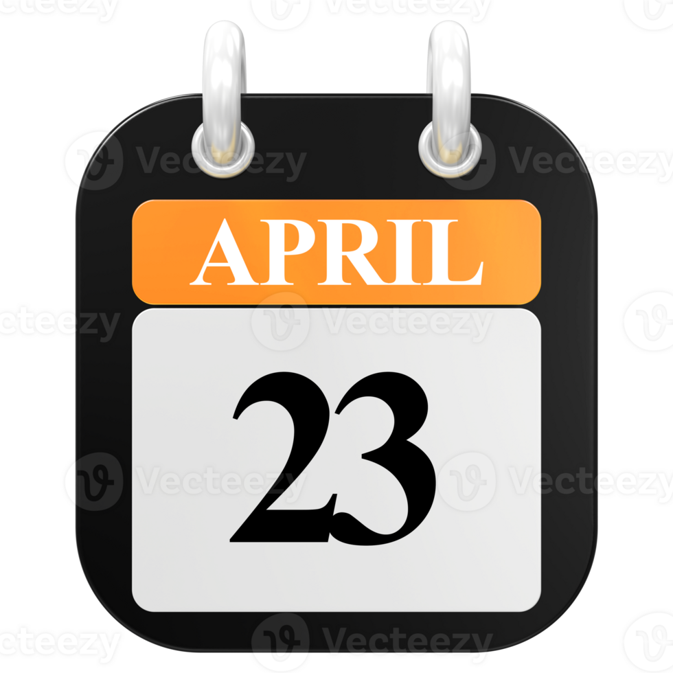 3D Rendering Of UI Icon APRIL Day 23 png