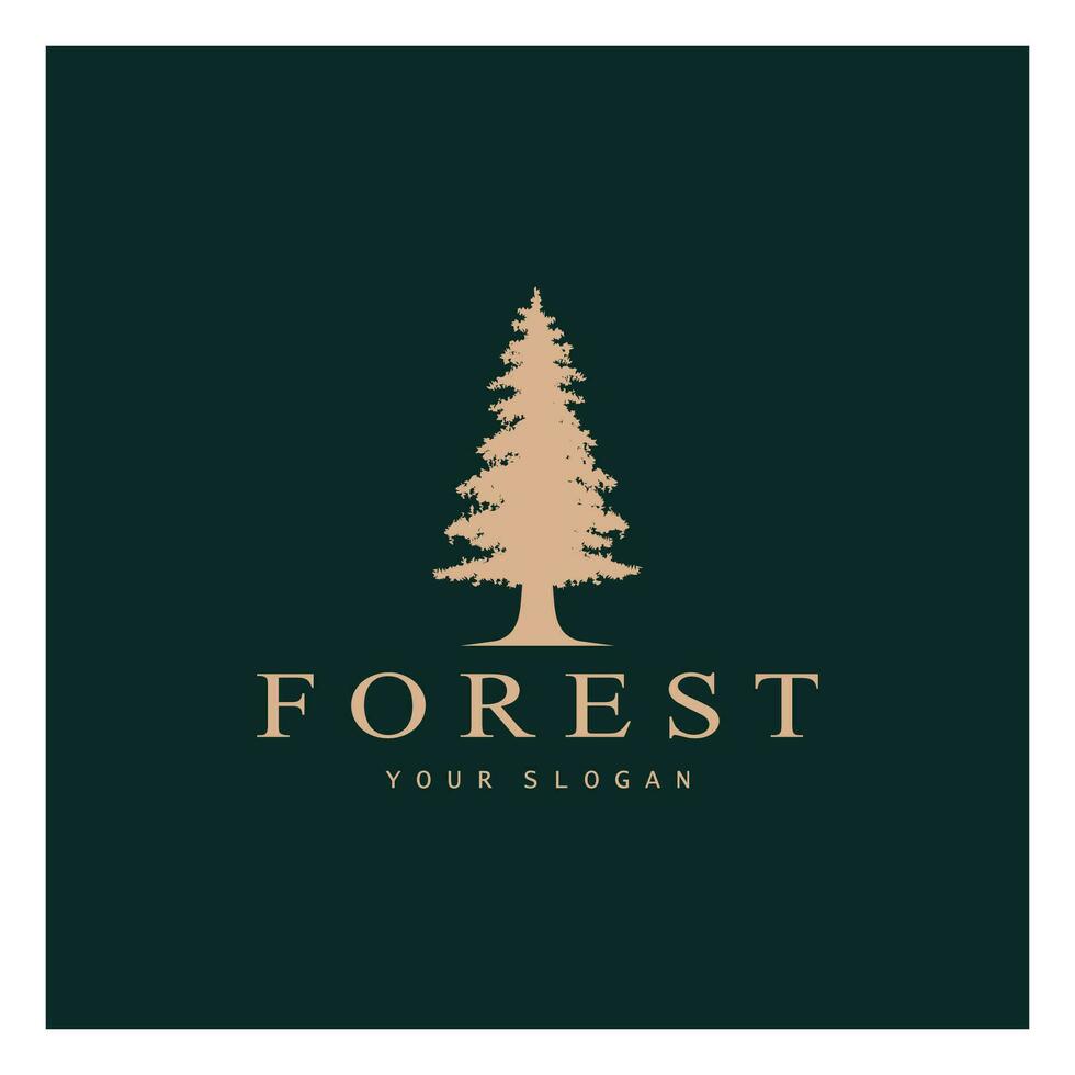 simple pine or fir tree logo,evergreen.for pine forest,adventurers,camping,nature,badges and business.vector vector