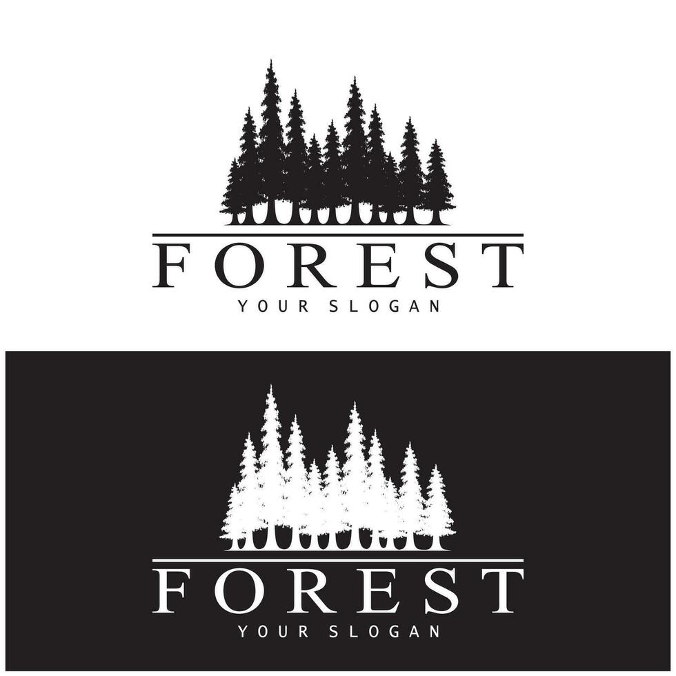 simple pine or fir tree logo,evergreen.for pine forest,adventurers,camping,nature,badges and business.vector vector