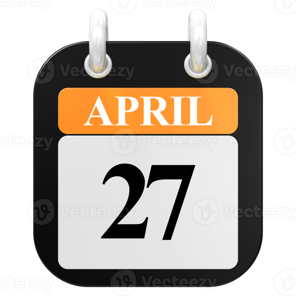 3D Rendering Of UI Icon APRIL Day 27 png