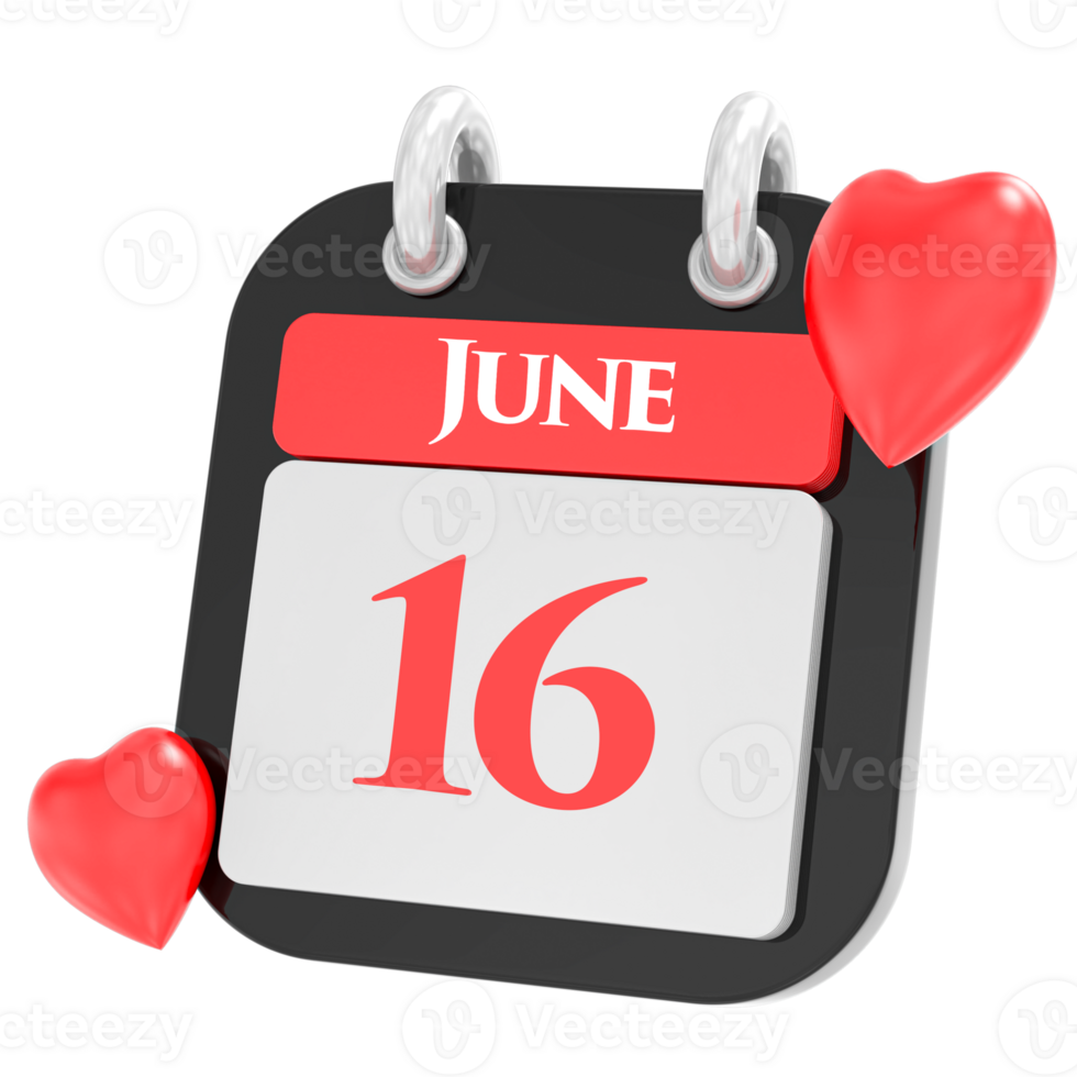 June with heart month day 16 png