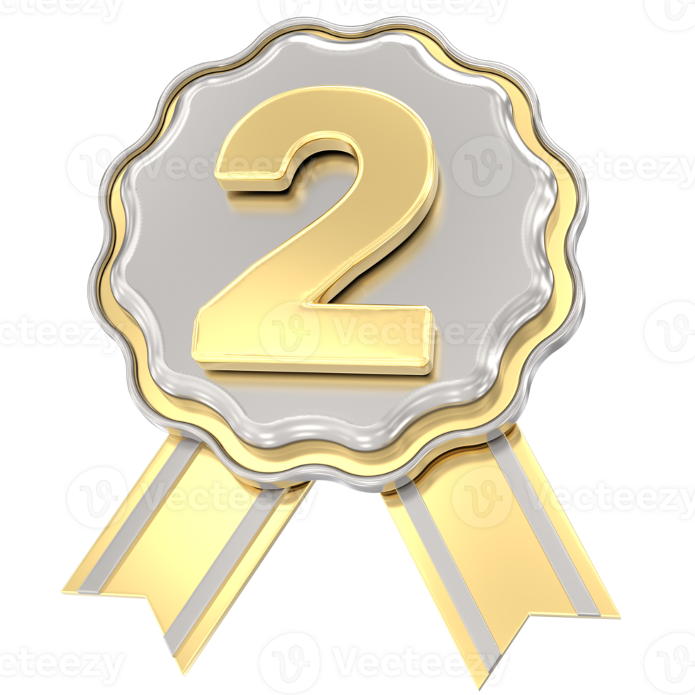 2 Anniversary Golden With Silver Badge png