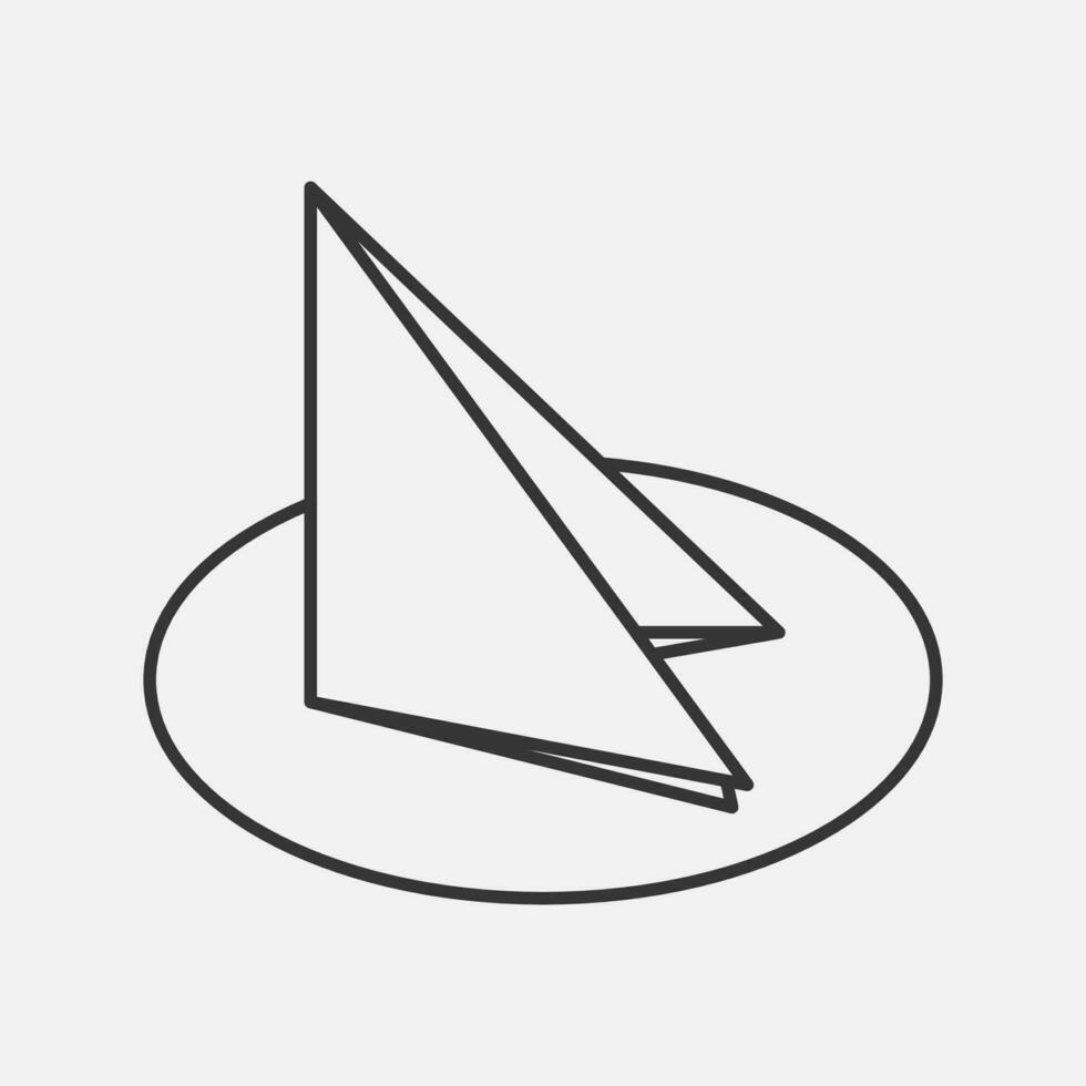 Serving napkin line illustration. Vector