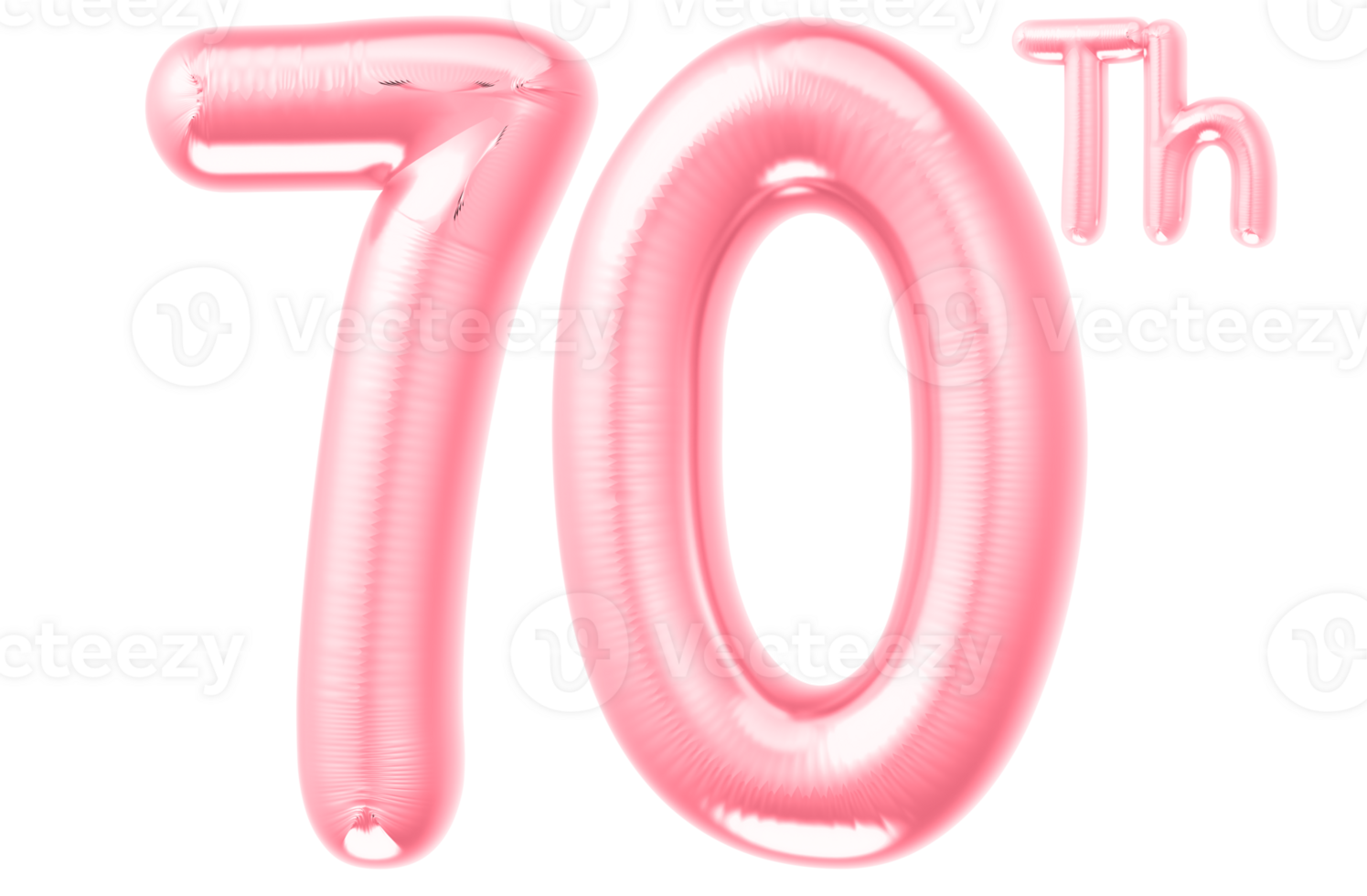 pink birthday balloons with the number on transparent background png