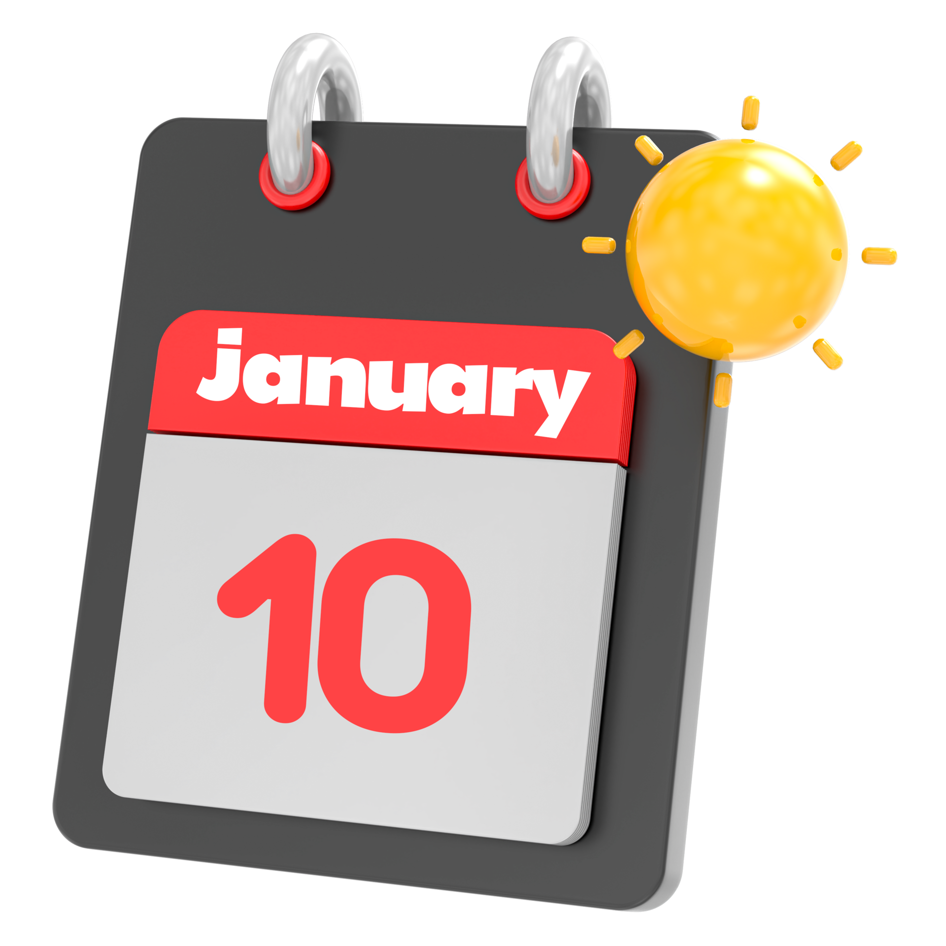 january icon calendar clipart 3d render 34624617 PNG