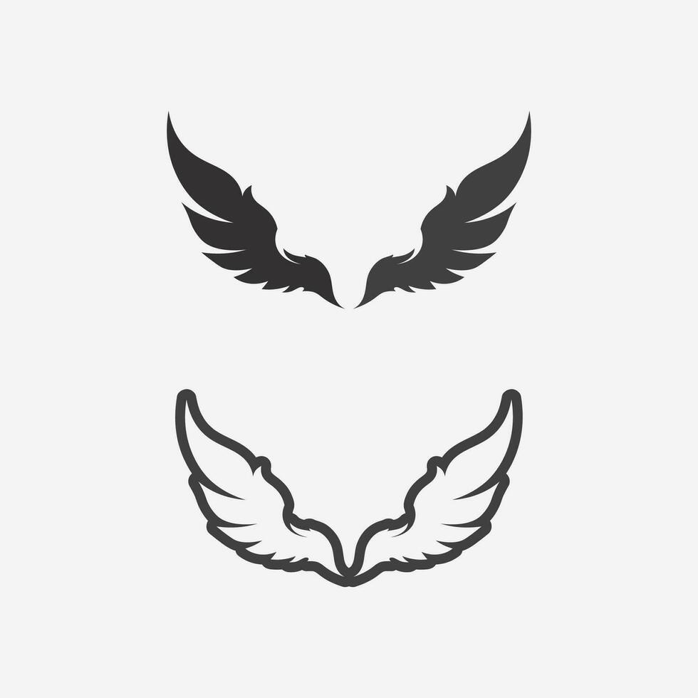 Wings logo vector icon symbol illustration design template