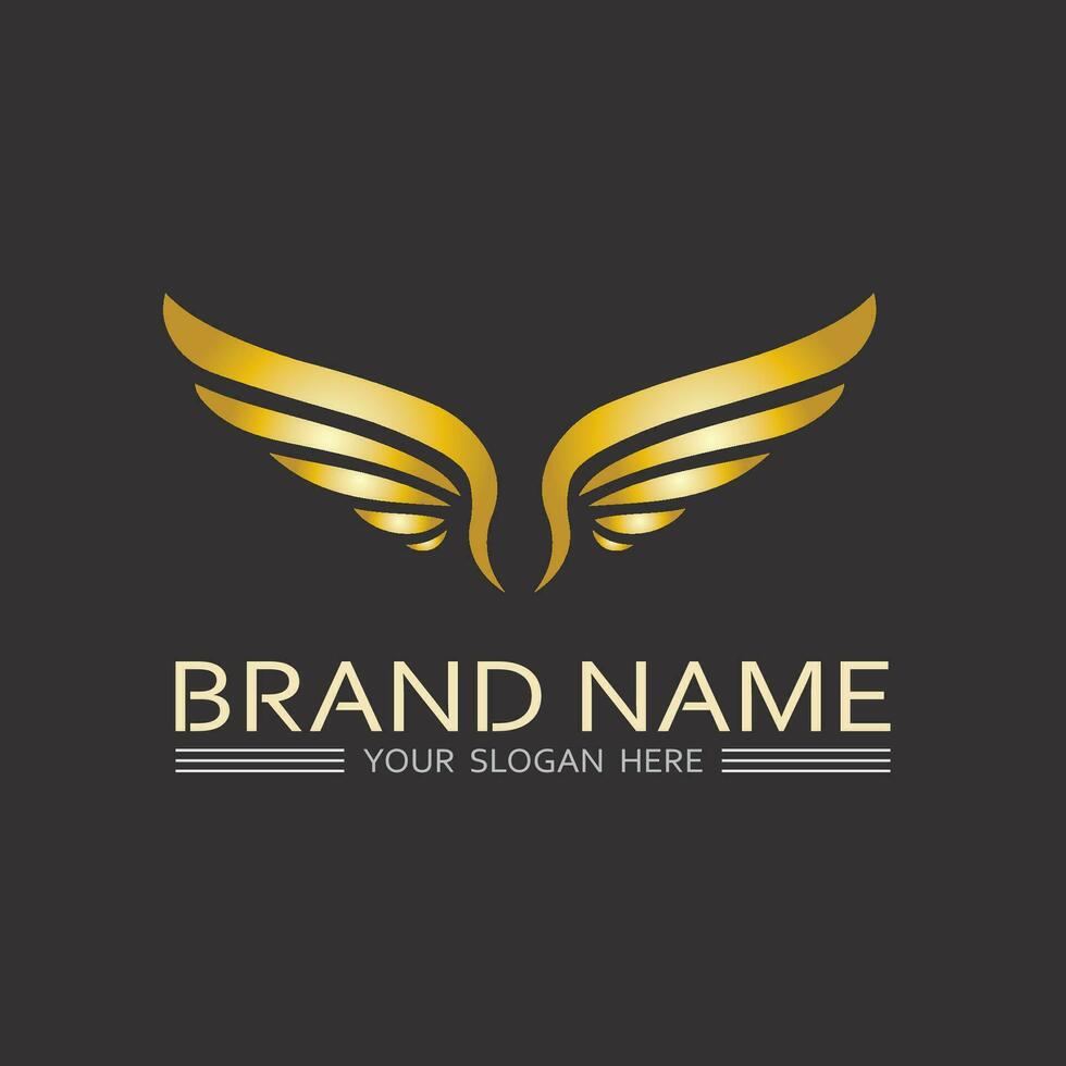 Wings logo vector icon symbol illustration design template