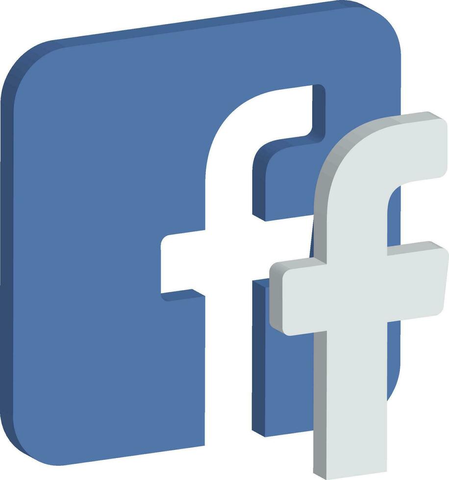Sankt Petersburgo Rusia - 11 20 2023 Facebook 3d icono realista, Facebook es un popular social redes para compartiendo fotos y videos vector