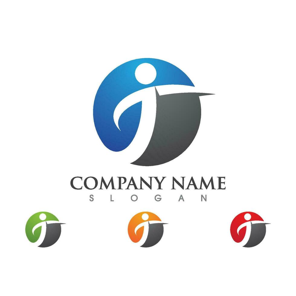 Human character logo sign vector