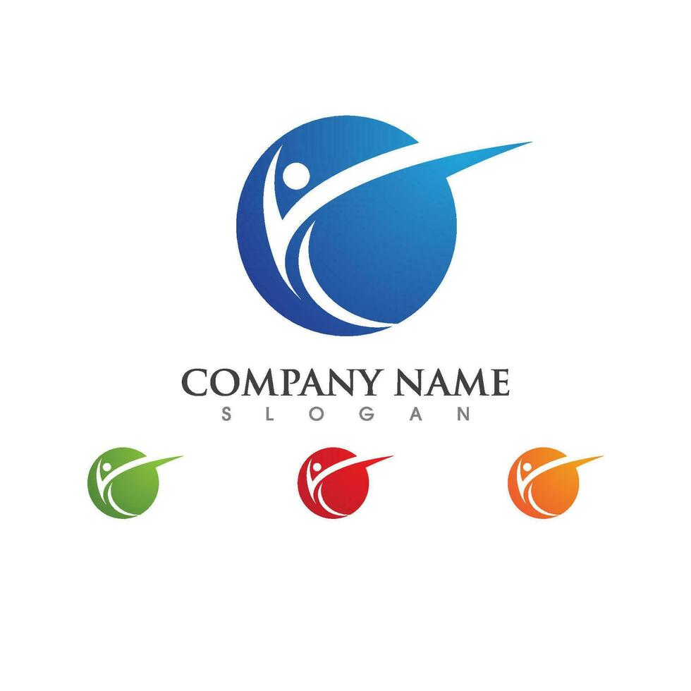 Human character logo sign vector