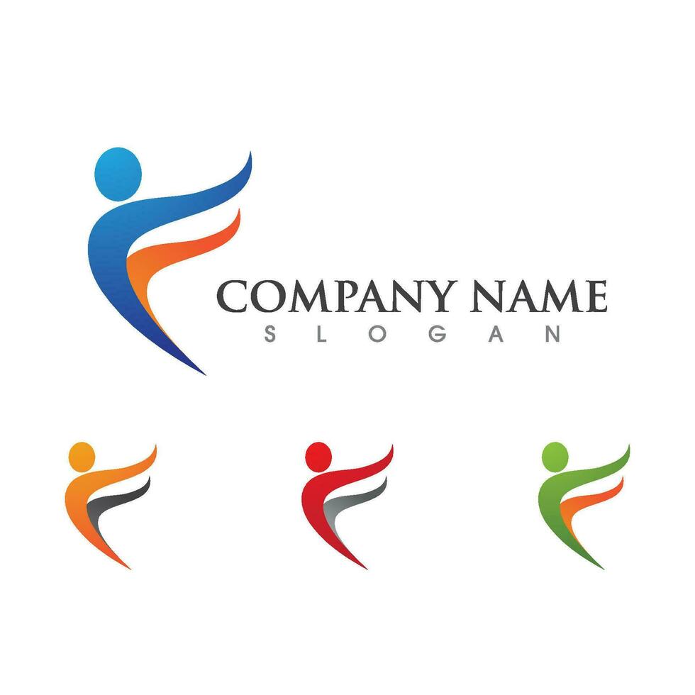 Human character logo sign vector