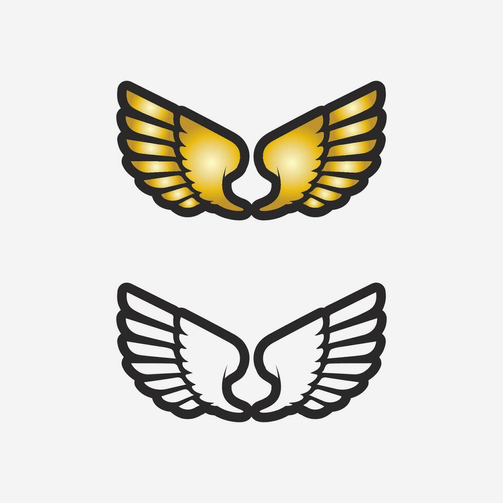 Wings logo vector icon symbol illustration design template
