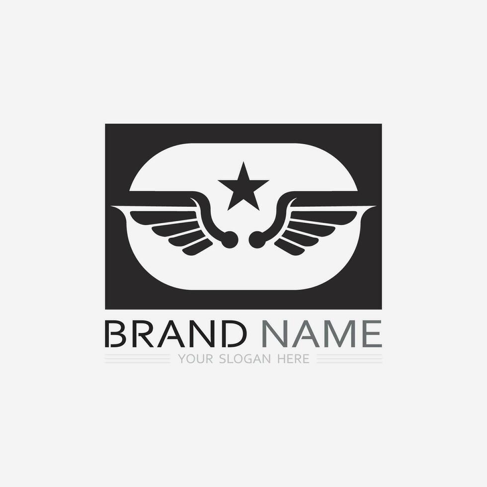 Wings logo vector icon symbol illustration design template