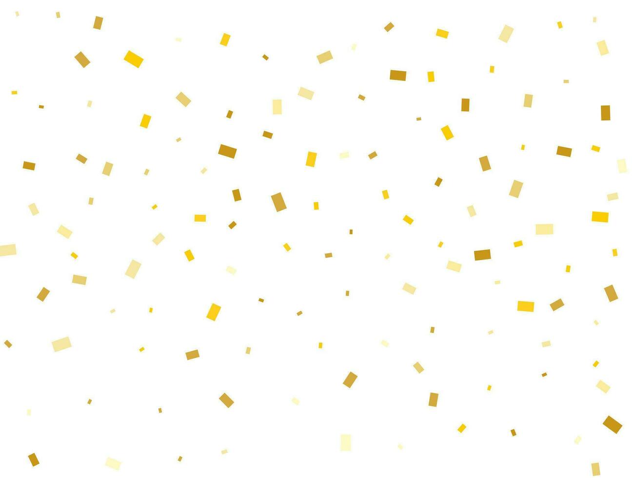 Golden Rectangles Confetti Background. Vector illustration