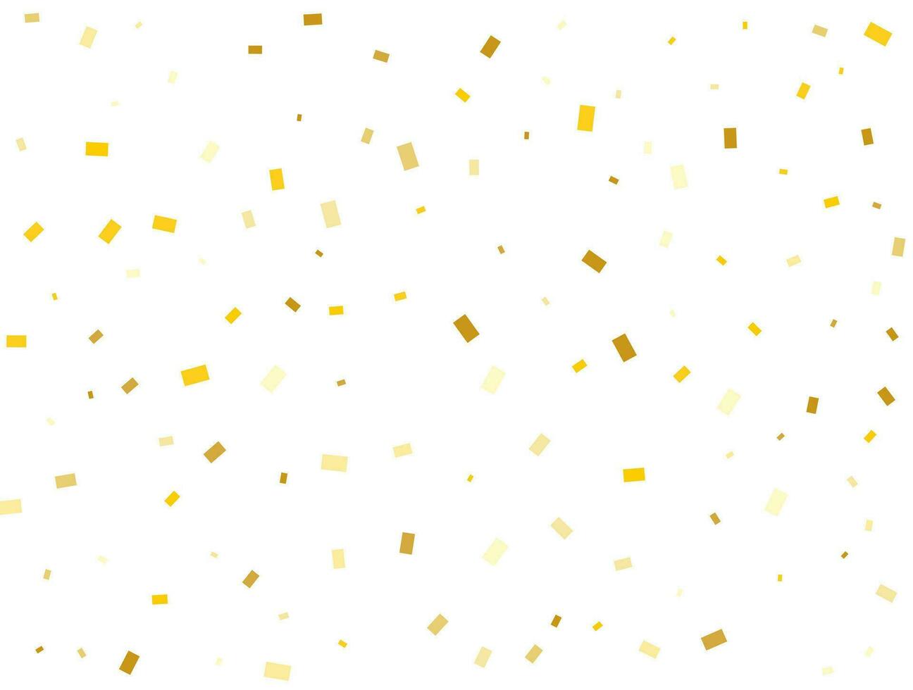 Golden Rectangles Confetti Background. Vector illustration