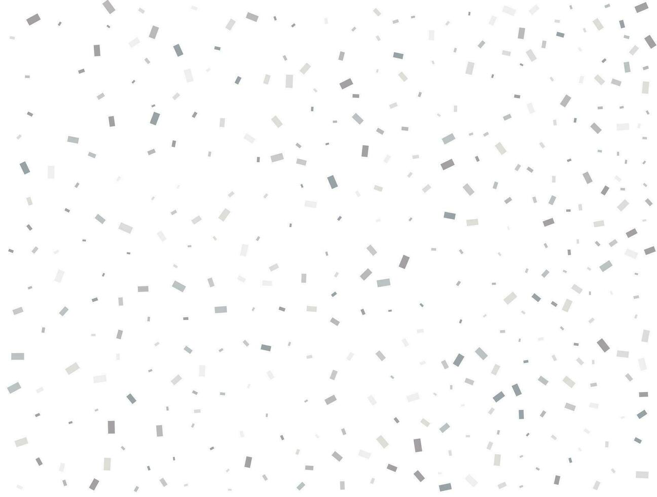 Luxury silver Rectangular glitter confetti background. White festive texture. vector