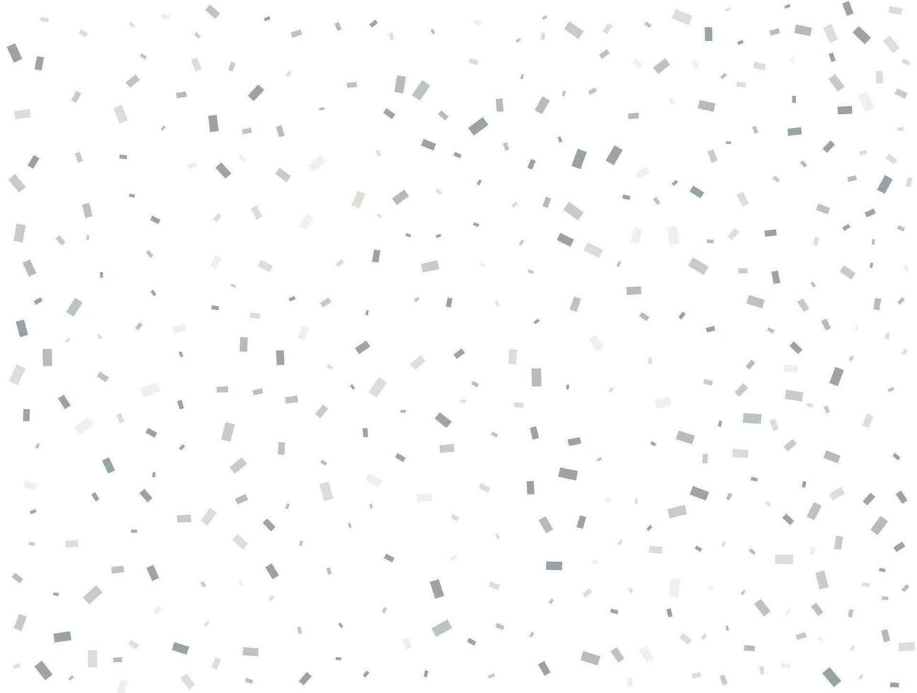 Light silver Rectangular glitter confetti background. White festive texture. vector