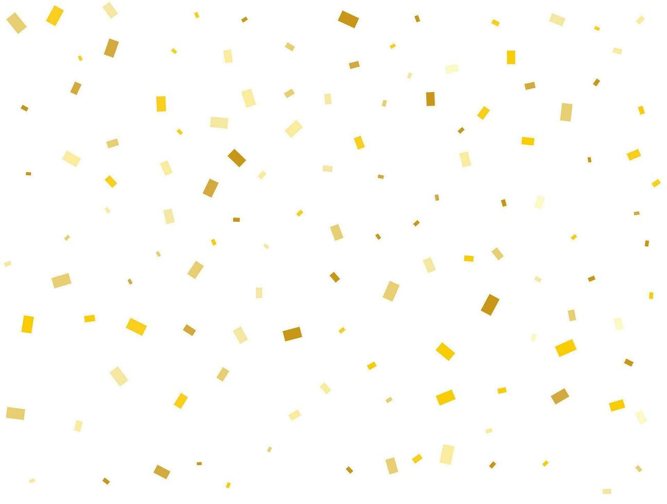 Golden Rectangles Confetti Background. Vector illustration