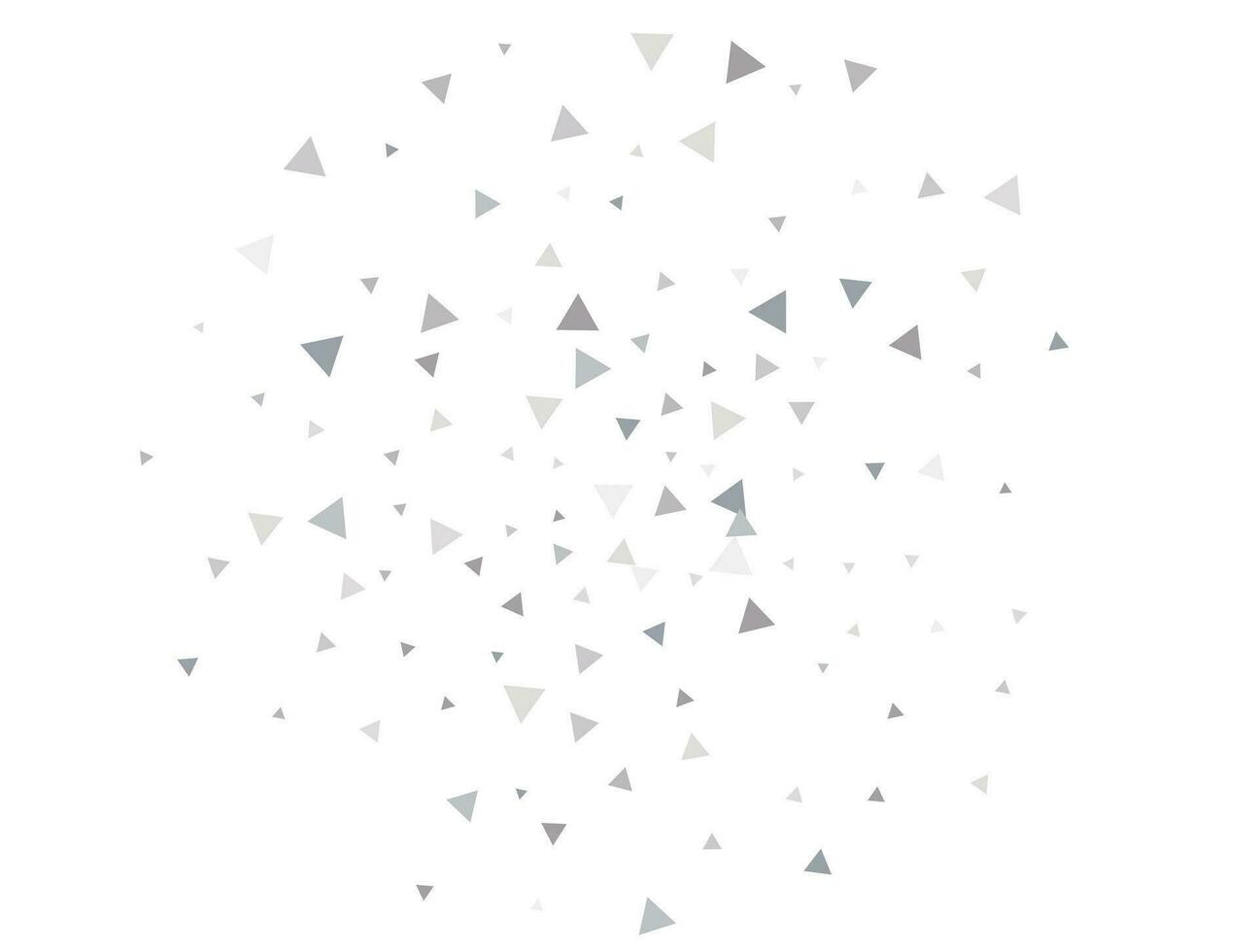 Christmas Light silver Triangular glitter confetti background. White festive texture vector