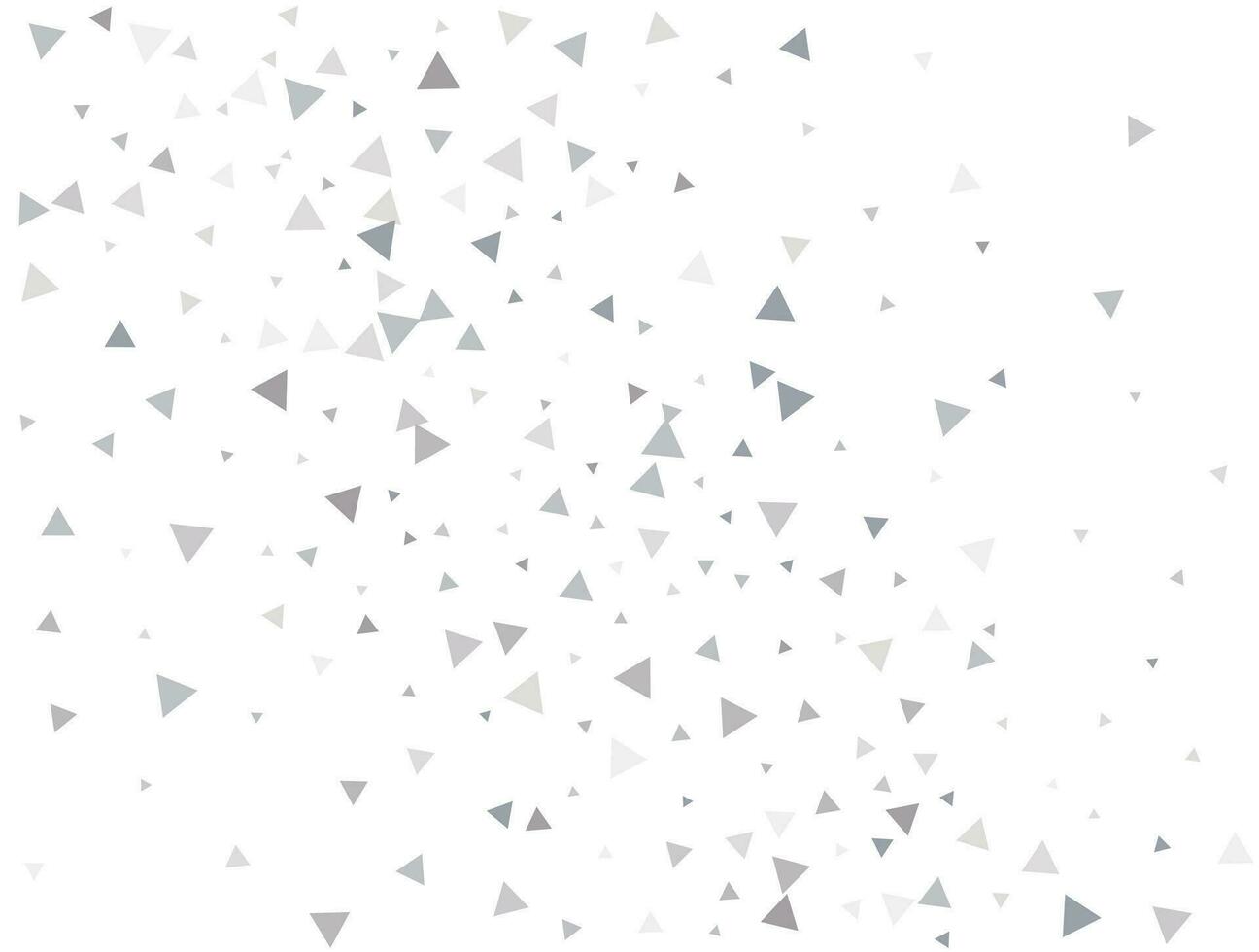 Christmas Light silver Triangular glitter confetti background. White festive texture vector