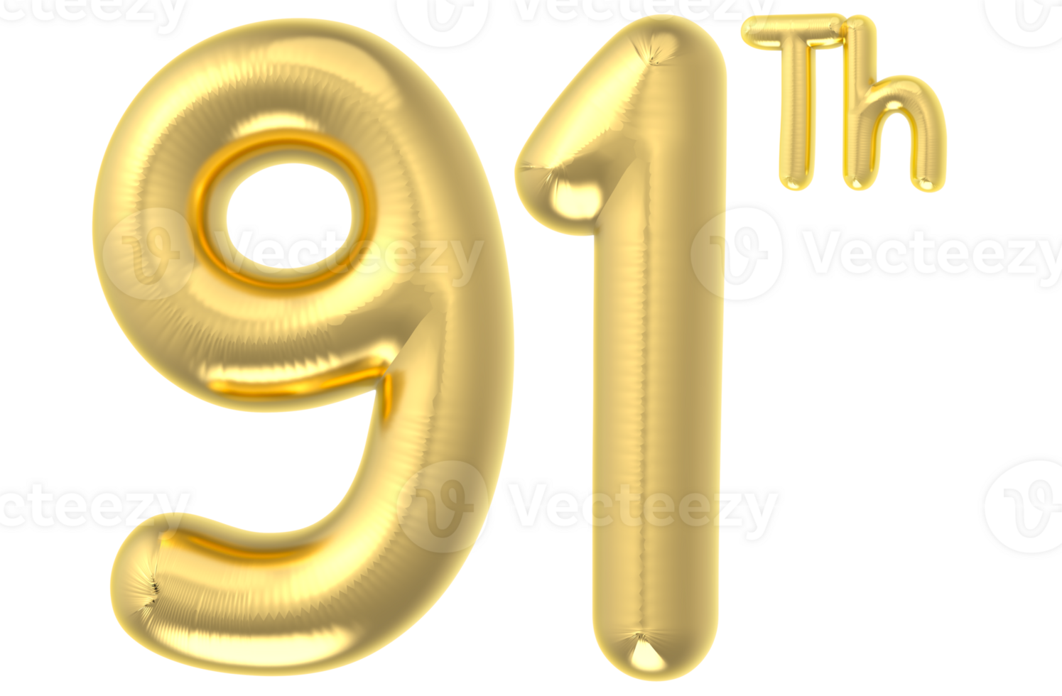 91 Party decoration gold balloon png