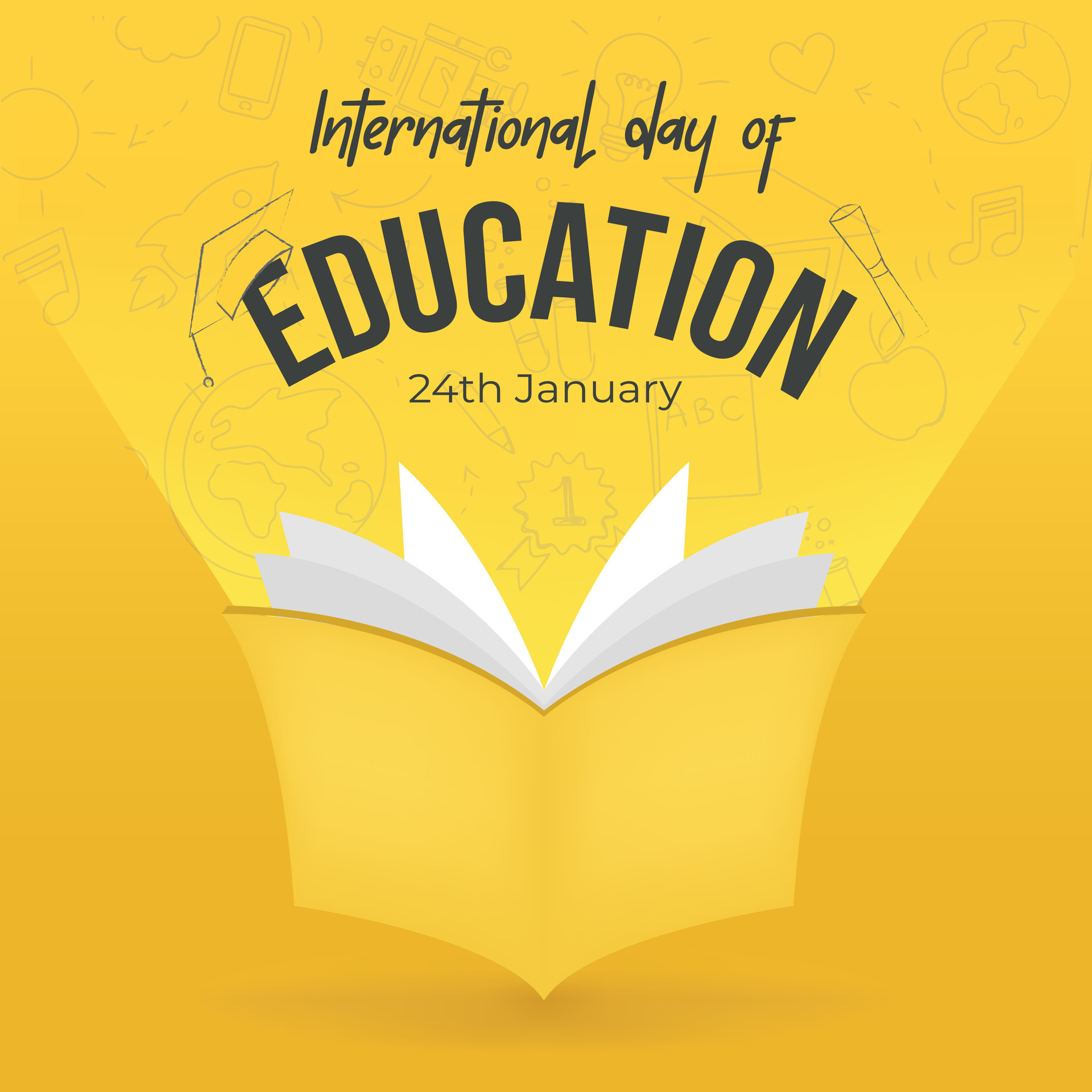 International day of education, 24th January education concept Social