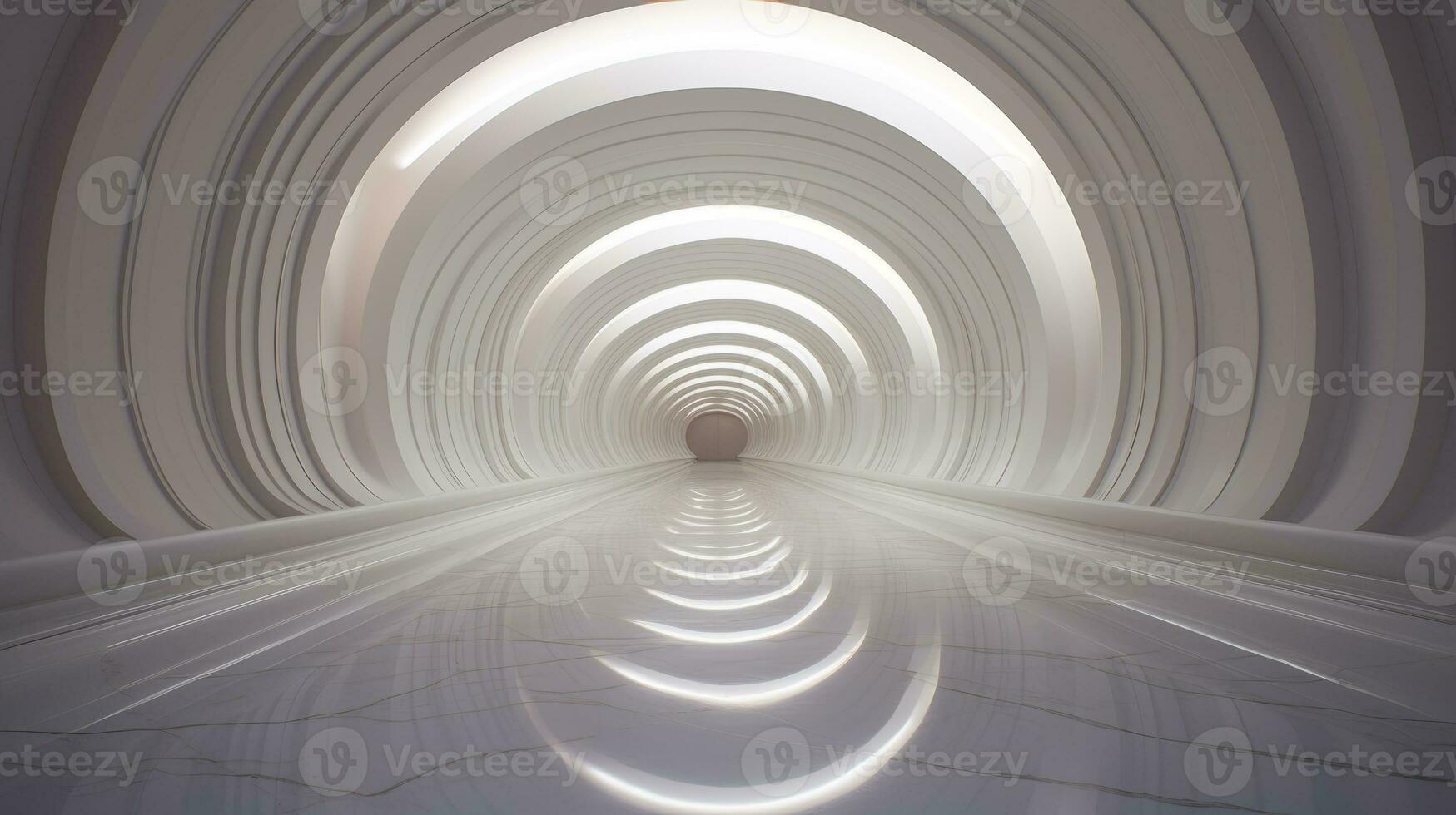 ai generado vacío mármol futurista túnel. tecnología diseño. foto