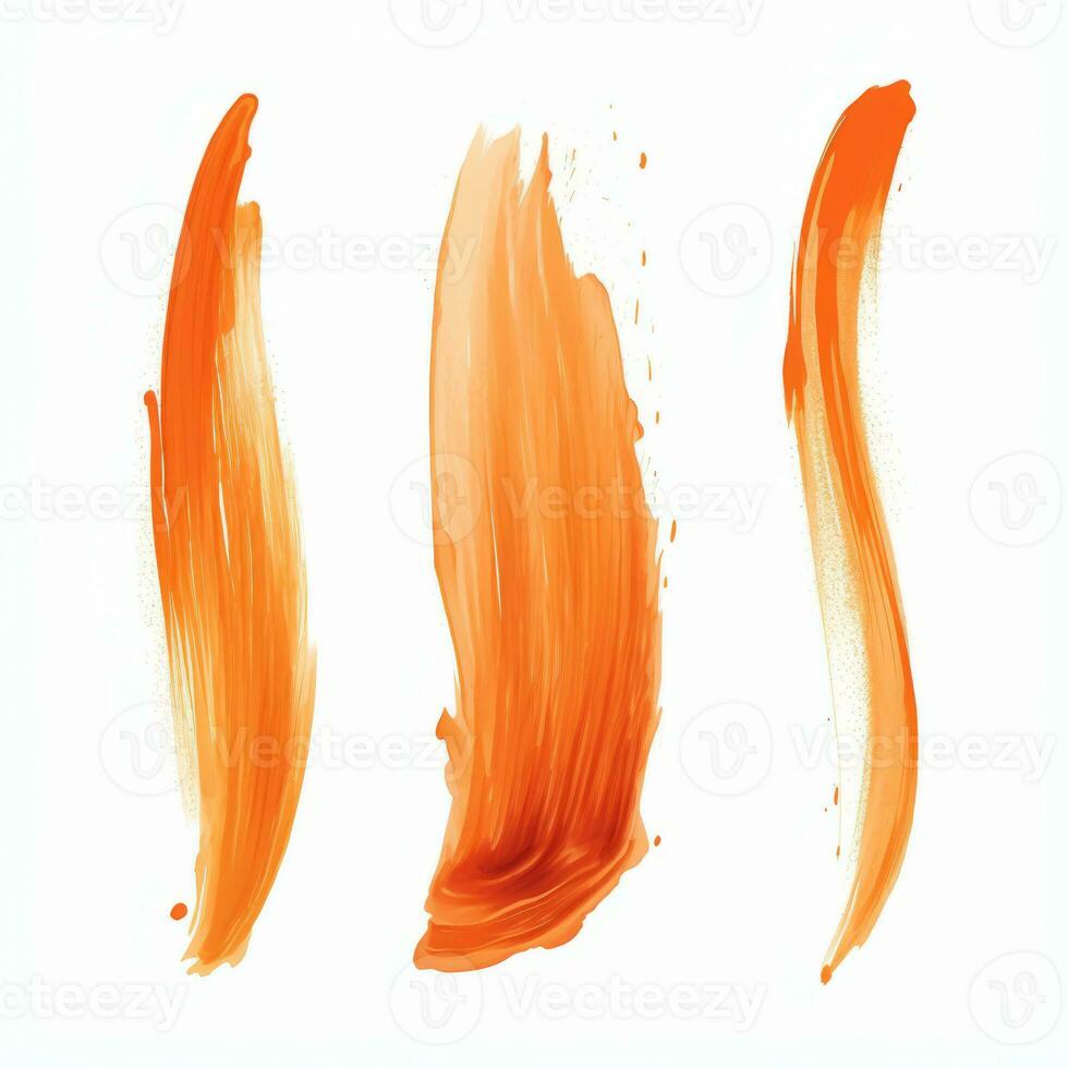 AI generated Elegant mascara brush set. Collection of grunge paint texture photo