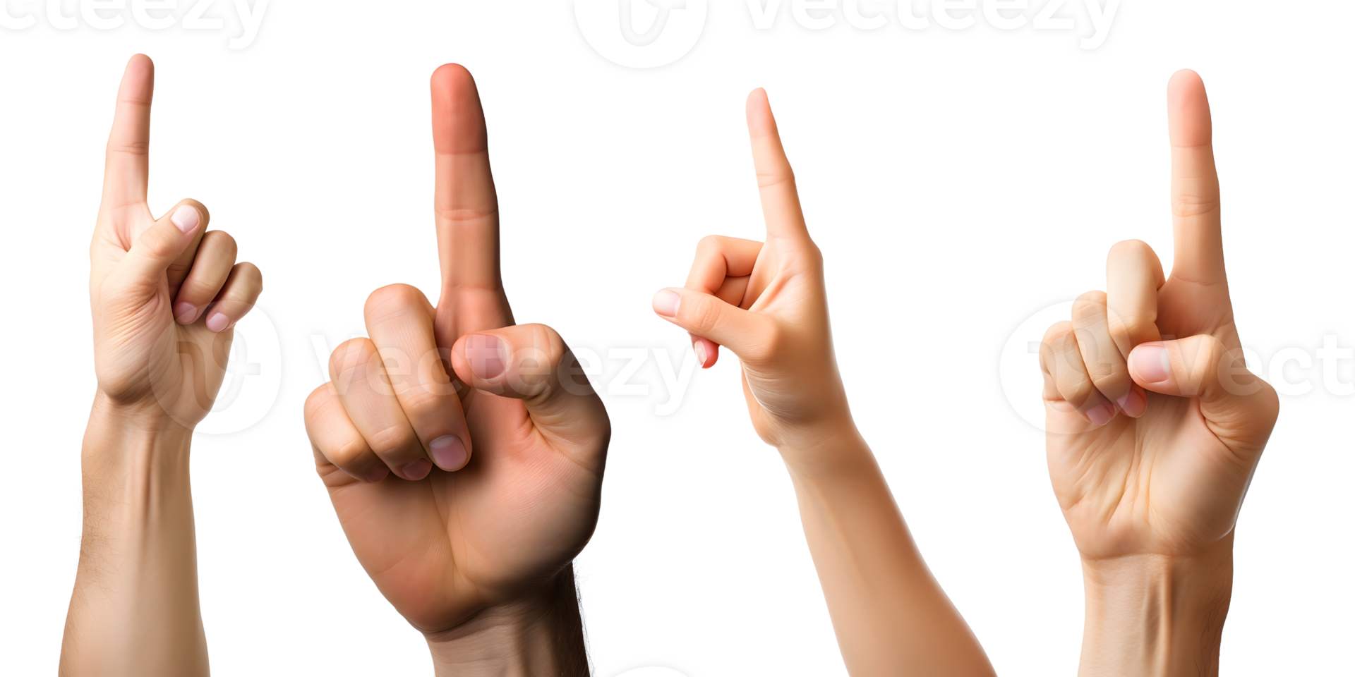 AI generated Man Pointing Up in Expression, Human Hand Poses png