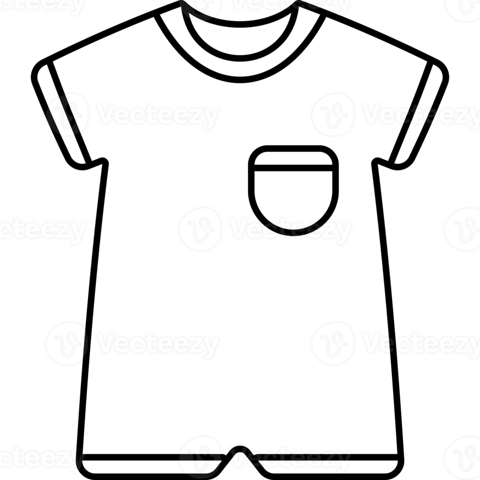 Baby Clothing Collection Line Art Style Illustration PNG Transparent